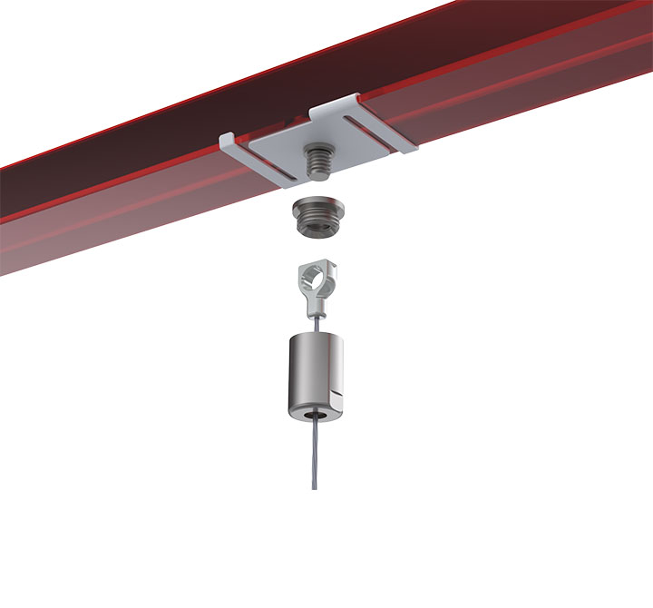 Mounting on ERS clip for grid ceiling